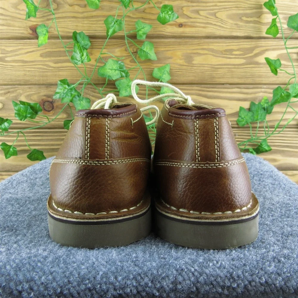 Kenneth Cole Reaction Desert Wind Men Chukka Boots Brown Leather Lace Up Size 10